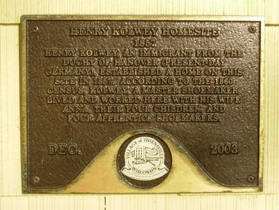 Henry Kolwey Homesite Marker image. Click for full size.