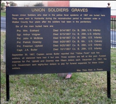 Union Soldiers Graves Marker image. Click for full size.