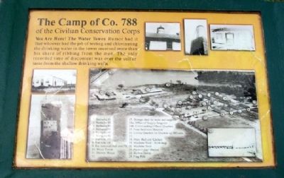 The Camp of Co. 788 of the CCC Marker image. Click for full size.