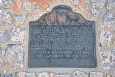 Searles Lake Borax Discovery Marker image. Click for full size.