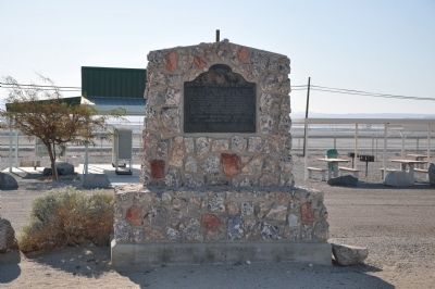 Searles Lake Borax Discovery Marker. Click for full size. Searles Lake Borax Discovery Marker image. Click for full size.