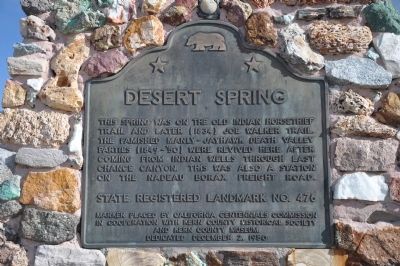 Desert Spring Marker. Click for full size. Desert Spring Marker image. Click for full size.