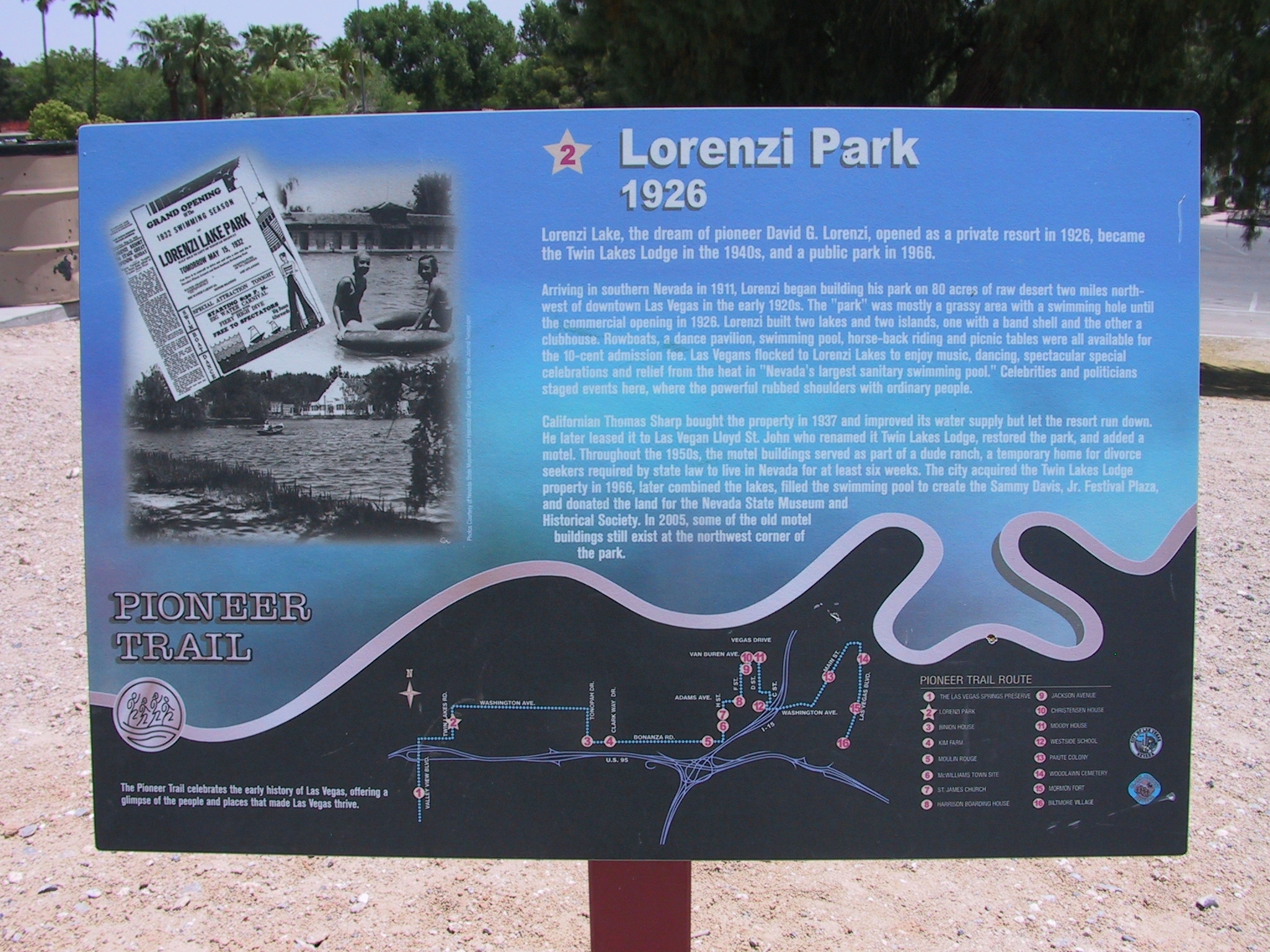 Lorenzi Park Marker