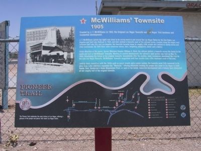 McWilliams' Townsite Marker. Click for full size. McWilliams' Townsite Marker image. Click for full size.