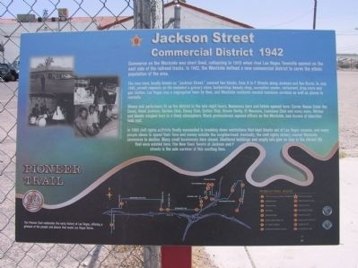 Jackson Street Commercial District Marker. Click for full size. Jackson Street Commercial District Marker image. Click for full size.