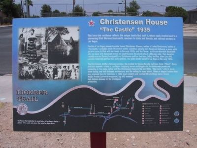 Christensen House "The Castle" Marker. Click for full size. Christensen House "The Castle" Marker image. Click for full size.