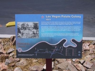 Las Vegas Paiute Colony Marker. Click for full size. Las Vegas Paiute Colony Marker image. Click for full size.