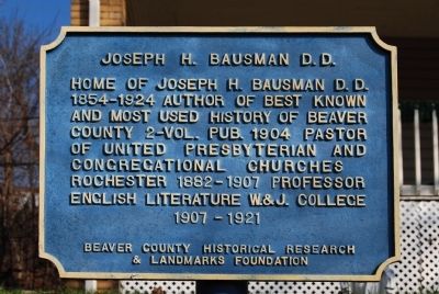 Joseph H. Bausman D.D. Marker image. Click for full size.
