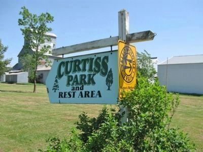 Curtiss Park and Rest Area Sign. Click for full size. Curtiss Park and Rest Area Sign image. Click for full size.