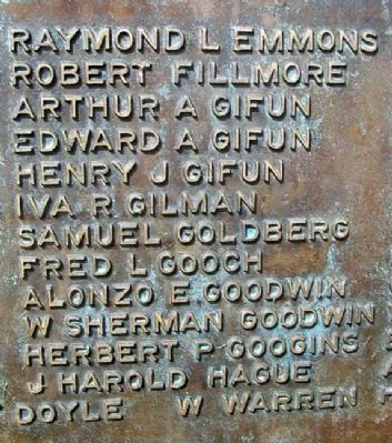 Old Orchard World War Memorial Honor Roll image. Click for full size.