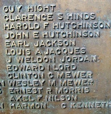 Old Orchard World War Memorial Honor Roll image. Click for full size.