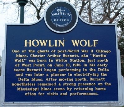 Howlin Wolf Marker (front). Click for full size. Howlin Wolf Marker (front) image. Click for full size.