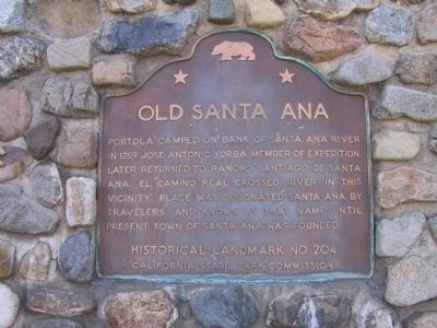 Old Santa Ana Marker image. Click for full size.