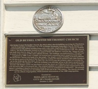 Old Bethel United Methodist Church Marker image. Click for full size.