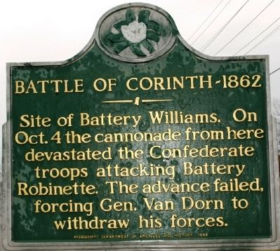 Batte of Corinth - 1862 Marker image. Click for full size.