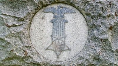 G.A.R. Emblem on Civil War Memorial. Click for full size. G.A.R. Emblem on Civil War Memorial image. Click for full size.