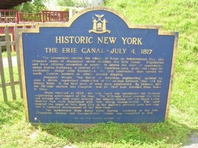 The Erie Canal - July 4, 1817 Marker image. Click for full size.