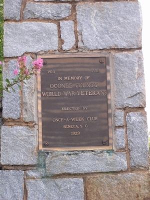 Oconee County World War Veterans Marker image. Click for full size.