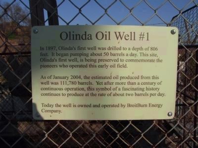 Olinda Oil Well #1 image. Click for full size.