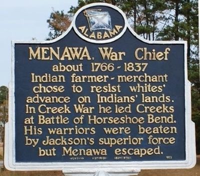 Menawa, War Chief Marker image. Click for full size.