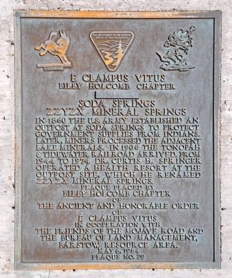 Soda Springs Marker image. Click for full size.