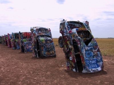 Cadillac Ranch image. Click for full size.