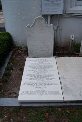 Charles Cotesworth Pinckney Tombstone image. Click for full size.