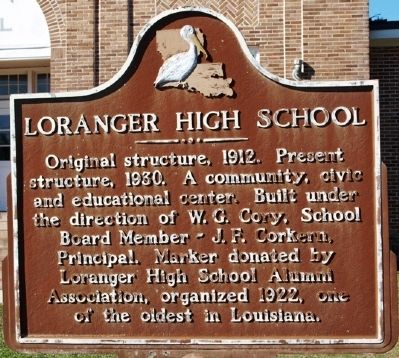 Loranger High Shool Marker image. Click for full size.