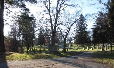 View of Hillside Cemetery landscaping. image. Click for full size.