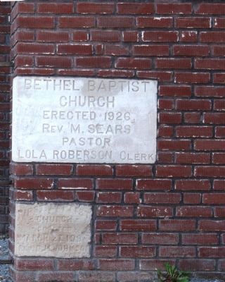 Cornerstone of Bethel Baptist Church image. Click for full size.