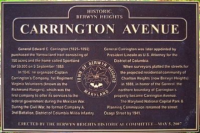 Carrington Avenue Marker image. Click for full size.