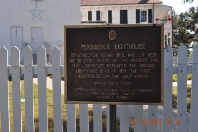 Pensacola Lighthouse Marker. Click for full size. Pensacola Lighthouse Marker image. Click for full size.