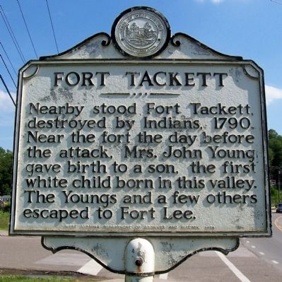 Fort Tackett Marker. Click for full size. Fort Tackett Marker image. Click for full size.