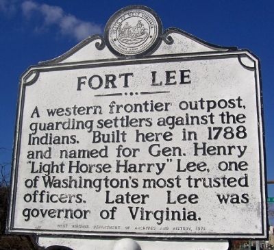 Fort Lee Marker image. Click for full size.