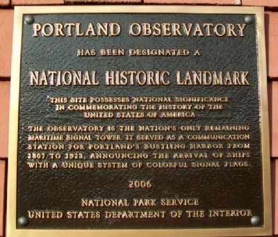 Portland Observatory NHL Marker image. Click for full size.