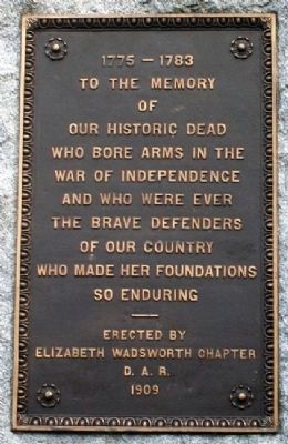 War of Independence Memorial Marker image. Click for full size.