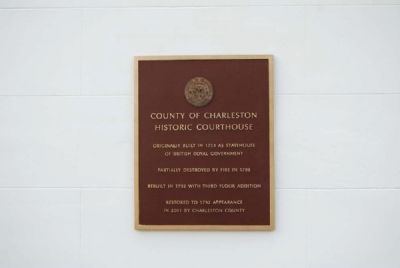 County of Charleston Historic Courthouse Marker image. Click for full size.