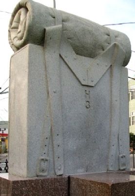 Alonzo P. Stinson Monument Knapsack (rear). Click for full size. Alonzo P. Stinson Monument Knapsack (rear) image. Click for full size.