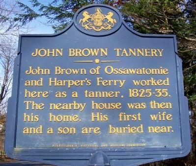 John Brown Tannery Marker image. Click for full size.