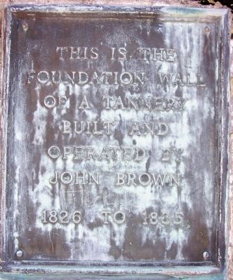 John Brown Tannery Plaque image. Click for full size.