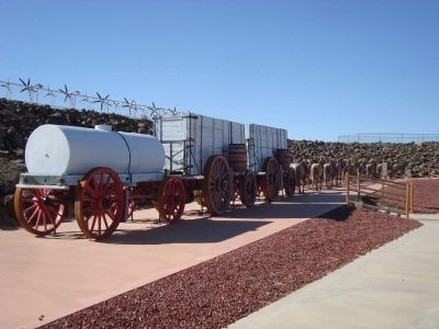 Twenty Mule Team Wagons. Click for full size. Twenty Mule Team Wagons image. Click for full size.
