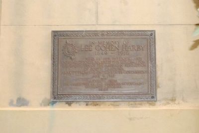 Lee Cohen Harby Marker. Click for full size. Lee Cohen Harby Marker image. Click for full size.
