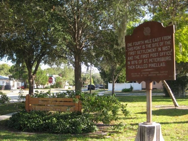 First Settlement and Post Office Marker image. Click for full size.