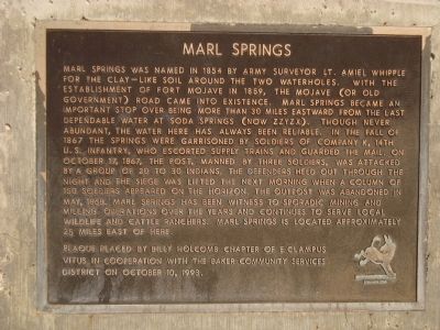 Marl Springs Marker image. Click for full size.