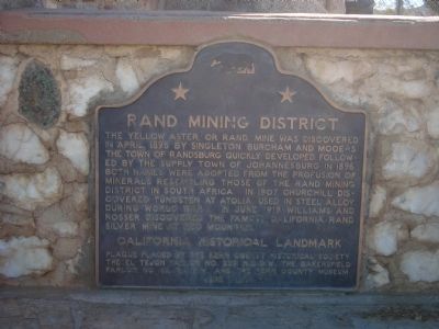 Rand Mining District Marker image. Click for full size.