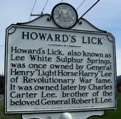 Howard's Lick Marker image. Click for full size.
