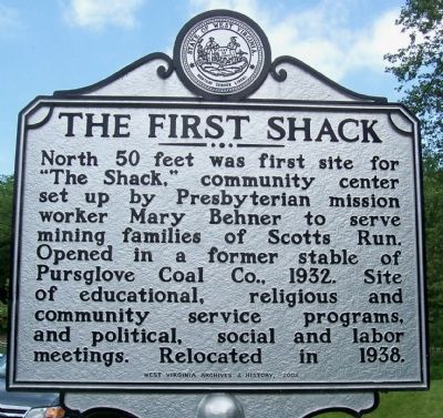 The First Shack Marker image. Click for full size.