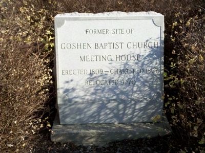 Goshen Baptist Church Marker image. Click for full size.