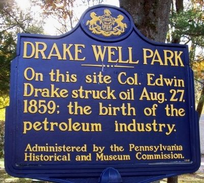 Drake Well Park Marker image. Click for full size.