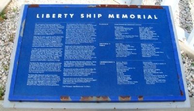Liberty Ship Memorial Marker. Click for full size. Liberty Ship Memorial Marker image. Click for full size.